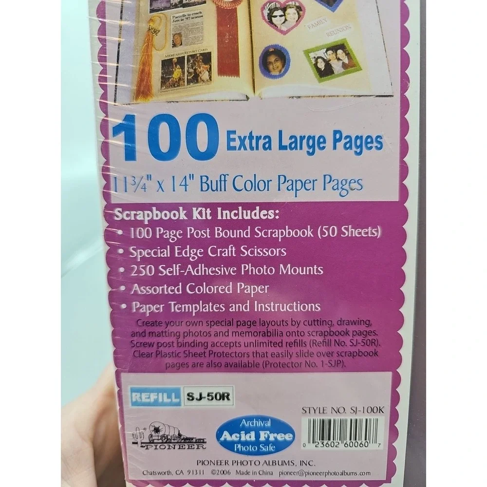 Photo Memories by Pioneer Creative Kit Scrapbook 100 Pages W/ Craft Scisso New